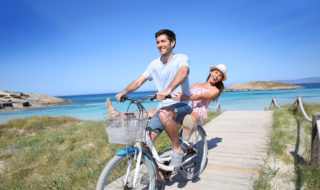 Familienurlaub auf Formentera - Urlaub mit Fahrrad am Strand