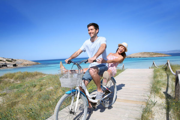 Familienurlaub auf Formentera - Urlaub mit Fahrrad am Strand