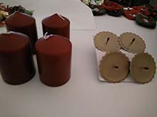 Adventskranz selber basteln mit vier Kerzen